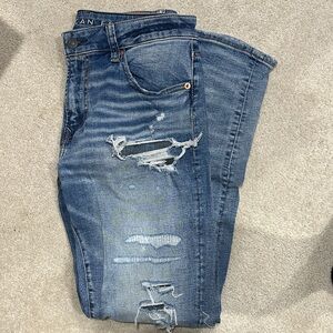 American Eagle Outfitters Blue Distressed Men Jeans